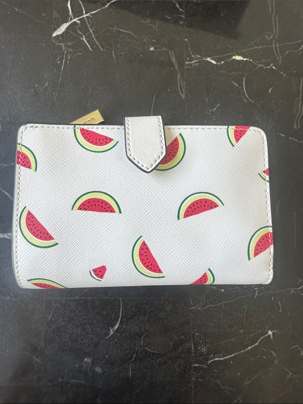 Kate Spade Staci Watermelon Party Medium Compact Bifold Wallet - Picture 3 of 9